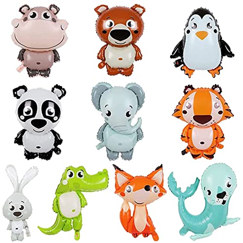 10 Pack Folienballon Tiere,Dschungel Tierballons,Luftballons Dschungel Safari Tiere Ballon,Luftballons Tiere Kindergeburtstag,Kindergeburtstag Deko für Jungen & Mädchen,Tiere Ballon 10 Pack Folienballon Tiere,Dschungel Tierballons,Luftballons Dschungel Safari Tiere Ballon,Luftballons Tiere Kindergeburtstag,Kindergeburtstag Deko für Jungen & Mädchen,Tiere Ballon von Sunshine smile