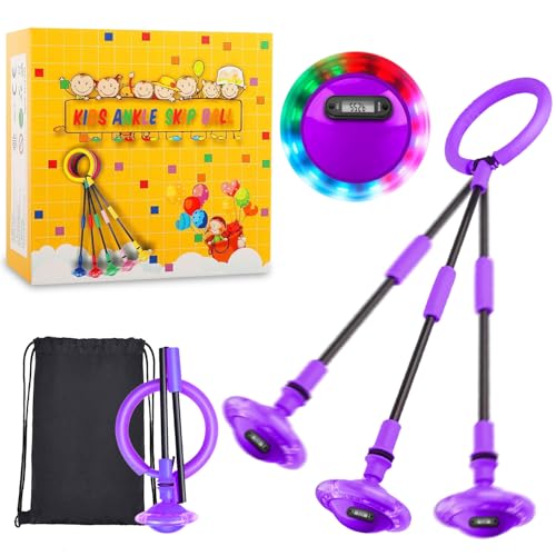 Swing Wheel mit Lichtrad,Springring Fußkreisel Kinder,Swing Wheel mit Zähler,Timer,Kalorienzähler,Blinkt Schaukelball,Faltbarer Flash Jumping Ball Kinder,Blinkender Sprungball,Skip It Ball von Sunshine smile