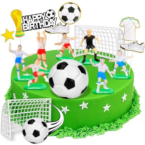 Fußball Tortendeko Set - 16 Stück Topper, Figuren und Cupcake Toppers für Geburtstag Party Fußball Tortendeko Set - 16 Stück Topper, Figuren und Cupcake Toppers für Geburtstag Party von Sunshine smile