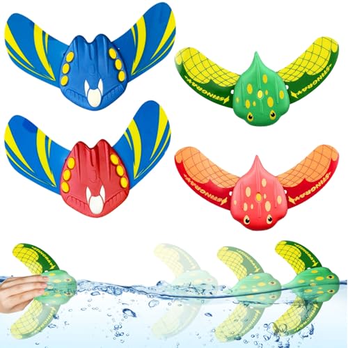 Unterwasser Glider,Tauchspielzeug für Kinder Pool, 4 Stücke Teufel Fisch Schwimmbad Spielzeug,Wasserspielzeug Kinder,Poolspielzeuge Poolparty,Wasser Spielzeug Fische,Unterwasser Spielzeug Strand von Sunshine smile