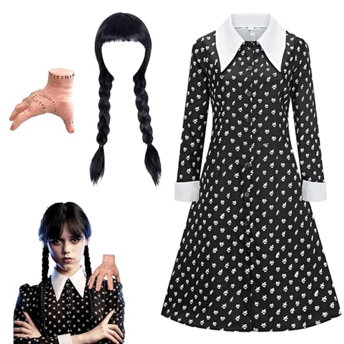 Wednesday Kostüm Kleid für Mädchen,Wednesday Kleid für Kinder,Mittwoch Kostüm Mädchenkleid,Mittwoch Familie Kostüm Kleider,Wednesday Family Thing Kostüm,für Cosplay Halloween Karneval Party Wednesday Kostüm Kleid für Mädchen,Wednesday Kleid für Kinder,Mittwoch Kostüm Mädchenkleid,Mittwoch Familie Kostüm Kleider,Wednesday Family Thing Kostüm,für Cosplay Halloween Karneval Party von Sunshine smile