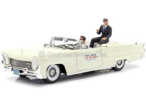 Sunstar - DieCast Modell 1958 Lincoln Continental John F. Kennedy in Oregon 1960 mit 2 Harzfiguren 1/18 Car Original von Greenlight