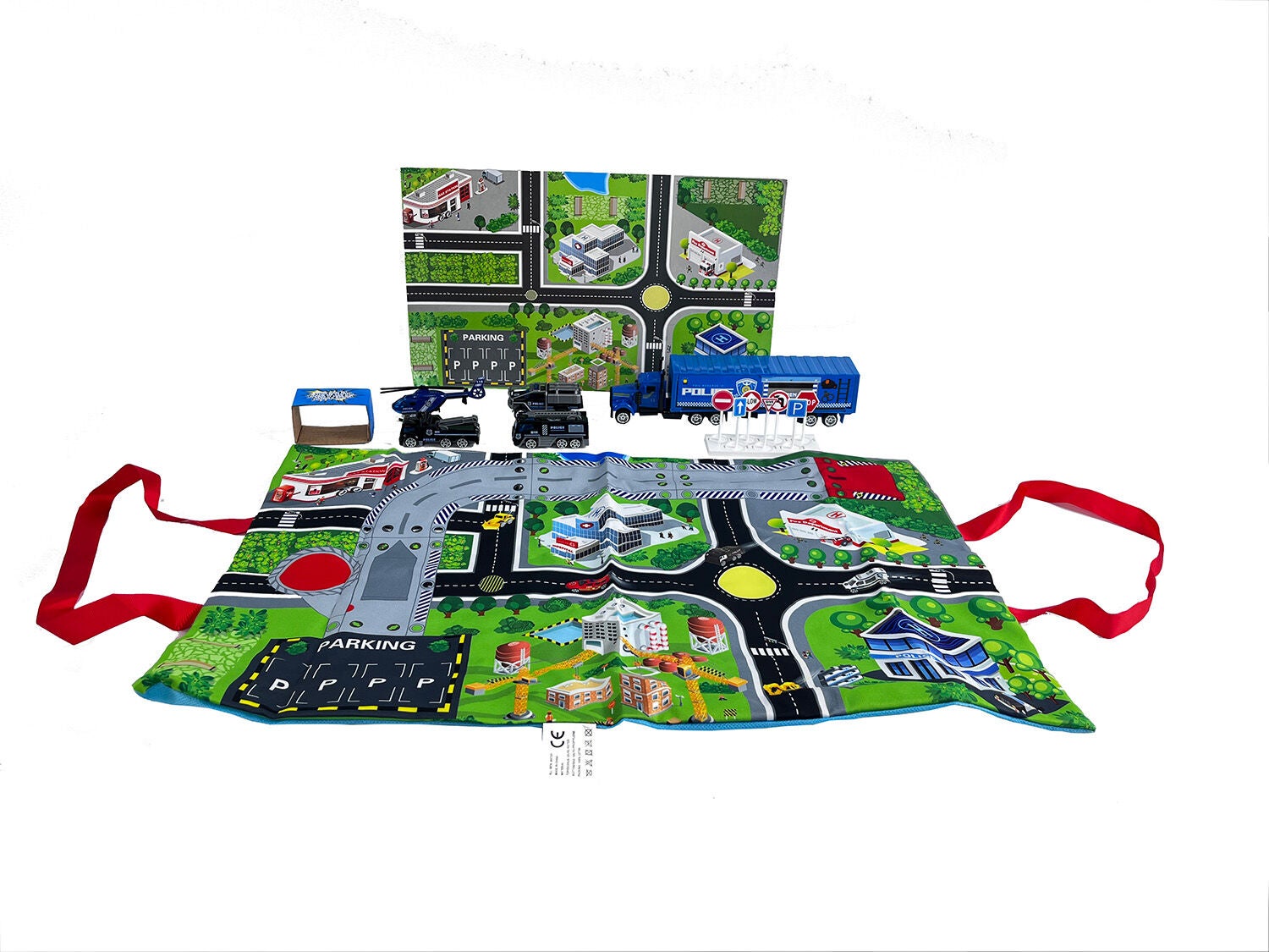 Suntoy Container-Lkw Spielset mit Teppich 14 Teile Polizei Suntoy Container-Lkw Spielset mit Teppich 14 Teile Polizei von Suntoy