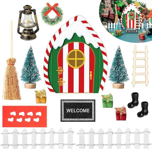 16 Stück Wichtel Zubehör,1/12 Mini Wichteltür Zubehör Weihnachten,Puppenhaus Miniatur Zubehör,Miniatur Elfentür Feentür,Weihnachten Puppenhaus Dekorationszubehör 16 Stück Wichtel Zubehör,1/12 Mini Wichteltür Zubehör Weihnachten,Puppenhaus Miniatur Zubehör,Miniatur Elfentür Feentür,Weihnachten Puppenhaus Dekorationszubehör von Sunwuun