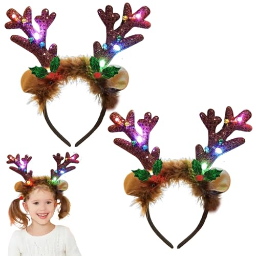 2 Stück Antlers Haarschmuck Weihnachten Rentier Kopfschmuck Weihnachten Rentier Weihnachts Haarreif Erwachsene Kinder, Weihnachts Stirnbänder, Weihnachtsgeweih, Geweih Stirnband, Weihnachtsschmuck 2 Stück Antlers Haarschmuck Weihnachten Rentier Kopfschmuck Weihnachten Rentier Weihnachts Haarreif Erwachsene Kinder, Weihnachts Stirnbänder, Weihnachtsgeweih, Geweih Stirnband, Weihnachtsschmuck von Sunwuun