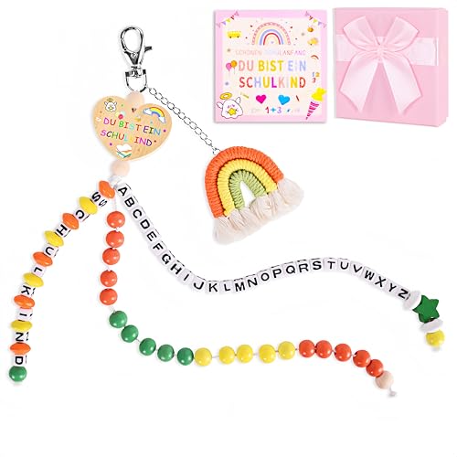 Sunwuun 2025 Schultüte Mädchen Rechenkette Geschenk,Einschulung Mädchen Geschenk,Schultüte Klein,Wooden Heart Muster’DU BIST EIN Schulkind’mit Grußkarte Geschenkbox Sunwuun 2025 Schultüte Mädchen Rechenkette Geschenk,Einschulung Mädchen Geschenk,Schultüte Klein,Wooden Heart Muster’DU BIST EIN Schulkind’mit Grußkarte Geschenkbox von Sunwuun