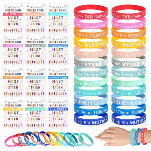 Sunwuun 36 Stück Motivationsarmbänder,Silikon Armbänder,Kleine Geschenke für Kinder,Mitgebsel Kindergeburtstag,Personalisiertes Armband,Gglücksbringer Kinder,Positiven Sprüchen Motivierendes (36) Sunwuun 36 Stück Motivationsarmbänder,Silikon Armbänder,Kleine Geschenke für Kinder,Mitgebsel Kindergeburtstag,Personalisiertes Armband,Gglücksbringer Kinder,Positiven Sprüchen Motivierendes (36) von Sunwuun