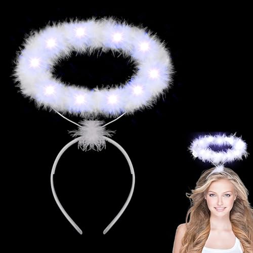 Sunwuun Leuchtendes Heiligenschein Engel Stirnband,Weißer Heiligenschein Engel,Engel Kostüm Accessoires,Halloween Karnevals Fasching Accessoires Sunwuun Leuchtendes Heiligenschein Engel Stirnband,Weißer Heiligenschein Engel,Engel Kostüm Accessoires,Halloween Karnevals Fasching Accessoires von Sunwuun