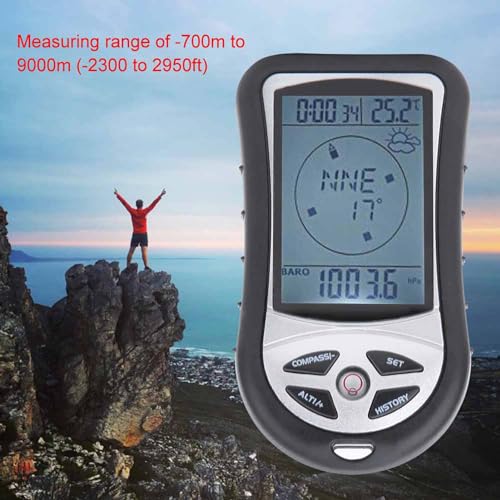 Sunydog Höhenmesser Elektronischer Höhenmesser, Barometer, Kompass, Thermometer -Outdoor -Enthusiasten, Handheld Wettervorhersage Sunydog Höhenmesser Elektronischer Höhenmesser, Barometer, Kompass, Thermometer -Outdoor -Enthusiasten, Handheld Wettervorhersage von Sunydog