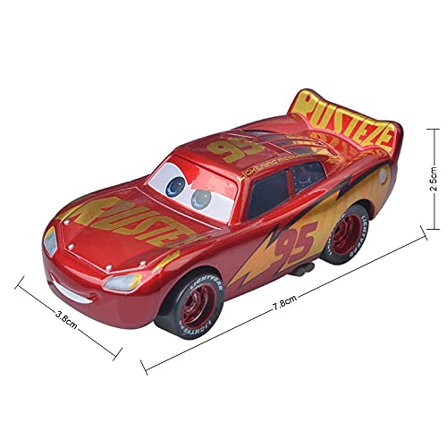 SUOSUO LZWJD Pixar Autos 3 Küken Hicks Polizei McQueen Mater Fabelhaft Hudson 1: 55 Diecast Metalllegierung Modell Auto Spielzeug für Jungen (Farbe : Rust Eze McQueen) von SuoSuo