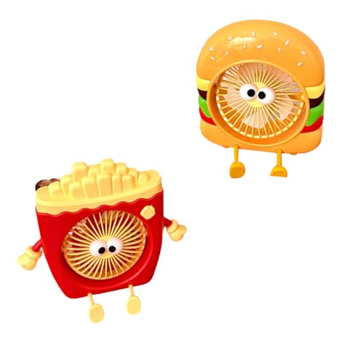 Suoumwa DREI-Geschwindigkeits-USB-Ladedesktop-Fan-Food-Spielzeug-Design, Tragbarer Fan für Sommer-Burger & Fries Style Geschenk Suoumwa DREI-Geschwindigkeits-USB-Ladedesktop-Fan-Food-Spielzeug-Design, Tragbarer Fan für Sommer-Burger & Fries Style Geschenk von Suoumwa