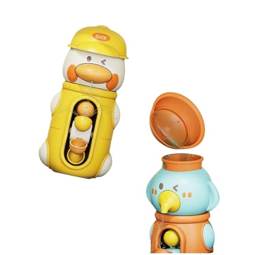 Suoumwa Neues Süßes Badespielzeug-Set mit Ente und - Interaktiver Wasserrad-Sprinkler für das Baden des Babys, Pädagogische Tierdusche von Suoumwa