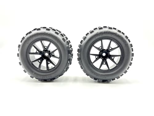 2 Anti-Rutsch-Gummireifen, inklusive Räder, Teil des SupKonXi RC-Autos mit Modell S910 von SupKonXi