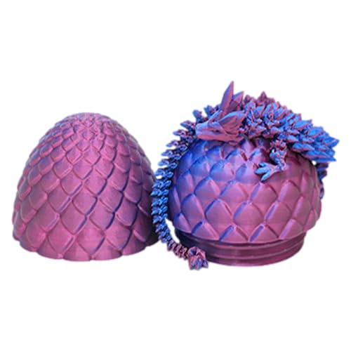 3D-gedruckter Drache im Ei | 3D Printed Dragon Spielzeug im Ei | 3D-gedruckter Überraschungsdrache im Ei | Voller Beweglicher Drache Kristalldrache mit Drachenei | Sensorisches Geschenk für Kinder von Supatmul