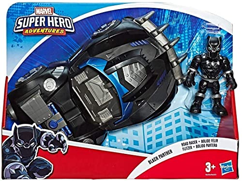 Playskool Hasbro – E6223 Marvel: Super Hero Adventures – Black Panther Road Racer – Set mit Fahrzeug und Actionfigur von Super Hero Adventures