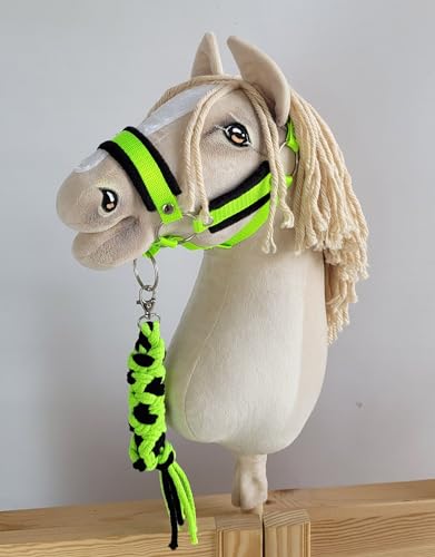 Binden Sie für Hobby Horse mit Kordel - neon green/schwarz von Super Hobby Horse