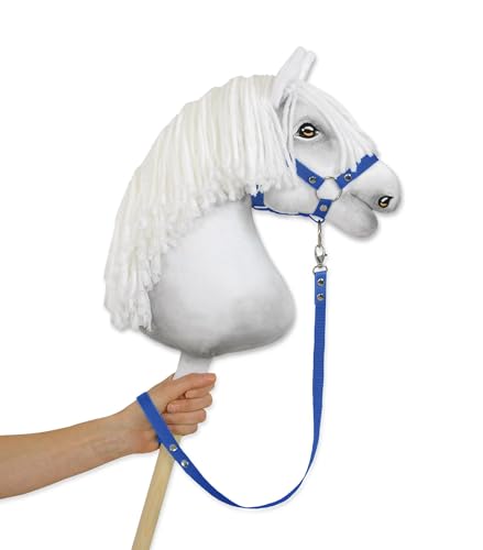 Eine Halteleine für EIN Steckenpferd aus Klebeband. Set ohne Pferd. Hobby Horse, blau. von Super Hobby Horse