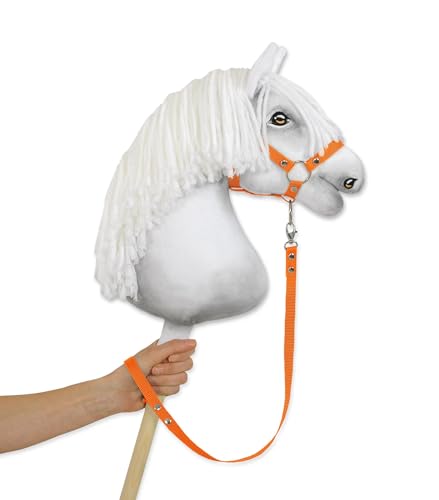 Eine Halteleine für EIN Steckenpferd aus Klebeband. Set ohne Pferd. Hobby Horse, orange. von Super Hobby Horse