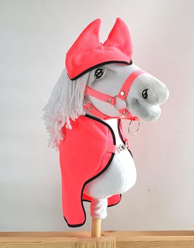 Hobby Horse A3 Set: Kruppe + Ohrenschützer - neon pink von Super Hobby Horse