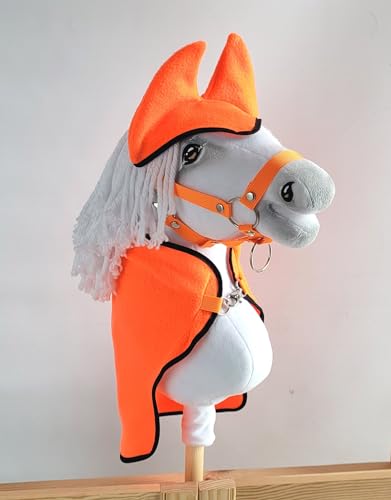 Hobby Horse A3 Set: Oberschale + Ohrenschützer - Neon orange von Super Hobby Horse