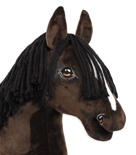 Hobby Horse Großes Pferd auf Stock Premium - Darkflamme A3 von Super Hobby Horse