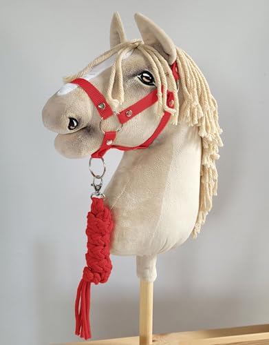 Hobby Horse Set Halfter A3 + Lanyard - rot Kein Pferd enthalten von Super Hobby Horse