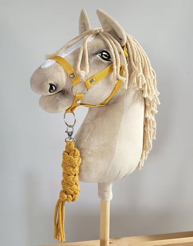 Hobby Horse Set: Halfter A3 + Seilbefestigung - Senf - Kein Pferd im Lieferumfang enthalten von Super Hobby Horse
