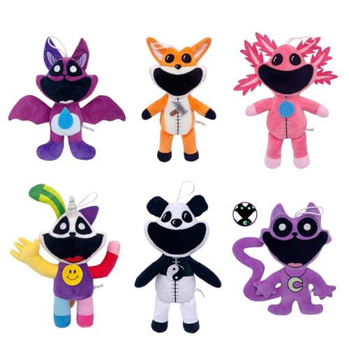 Super JAKES 6PCS Smiling Critters Plush Toy, CatNap Plush Smiling Critters Cartoon Stuff Dolls for Game Fans Favors Preferred Gifts for Kids Toddler Birthday Super JAKES 6PCS Smiling Critters Plush Toy, CatNap Plush Smiling Critters Cartoon Stuff Dolls for Game Fans Favors Preferred Gifts for Kids Toddler Birthday von Super JAKES