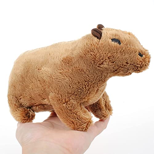 Capybara-Plüschtier, niedliche Tier-Capybara-Meerschweinchenpuppen, realistisches Stofftier, Heimdekorationsgeschenk, süße Nagetier-Stofftierpuppe, superweiches Stofftier Capybara-Geschenk für Kinder von Super JAKES