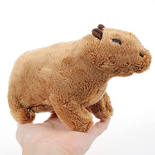 Capybara-Plüschtier - Niedliche Meerschweinchenpuppe, Realistisches Stofftier, Heimdekorationsgeschenk, Süße Nagetier-Stofftierpuppe, Superweiches Capybara-Geschenk für Kinder von Super JAKES