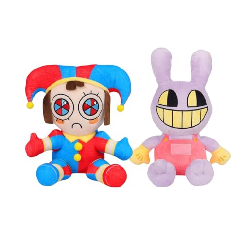 Super JAKES 2PCS The Amazing Digital Circus Plush,2023 New Digital Circus Pomni and Jax TV Fan Plushies,Christmas or Birthday Gifts for Boys and Girls(Pomni+Jax) von Super JAKES