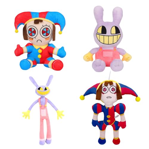 Super JAKES 4PCS The Amazing Digital Circus Plush,2023 New Digital Circus Pomni and Jax TV Fan Plushies,Christmas or Birthday Gifts for Boys and Girls von Super JAKES