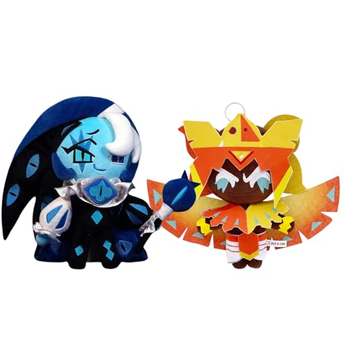Super JAKES Shadow Milk Cookie Plush, Cookie Run Kingdom Plushies Pillow for Game Fans,Stuffed Figure Doll Birthday for Boys Girls (2PCS) von Super JAKES