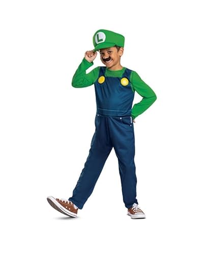 LIRAGRAM Nintendo Super Mario-Kostüm für Erwachsene, Luigi Elevated Fancy Größe L/XL, mehrfarbig (1) von Super Mario Bros.
