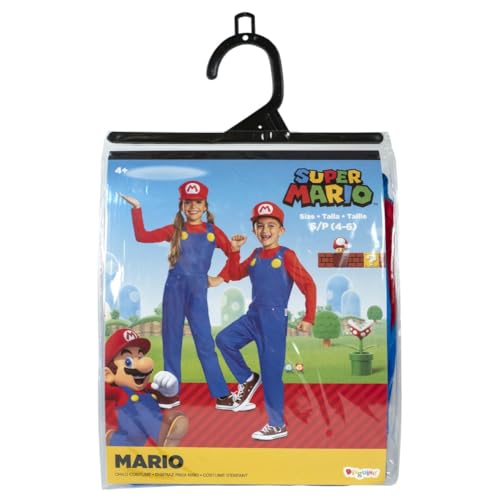LIRAGRAM Nintendo Super Mario Value Plus Kostüm, Größe 4-6 Jahre, mehrfarbig (1) von Super Mario Bros.