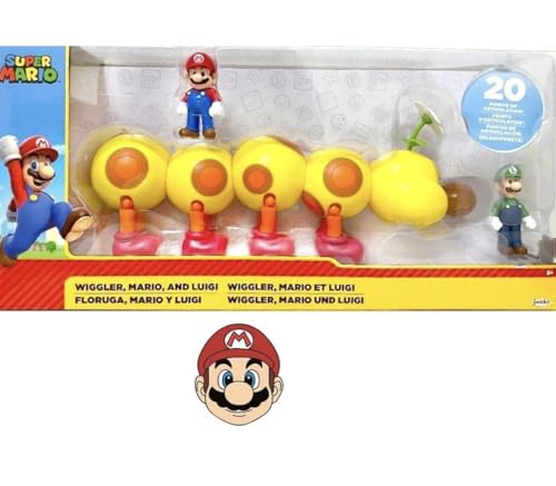 SUPER MARIO - Wiggler Mario und Luigi mit Bonus Sticker von Super Mario