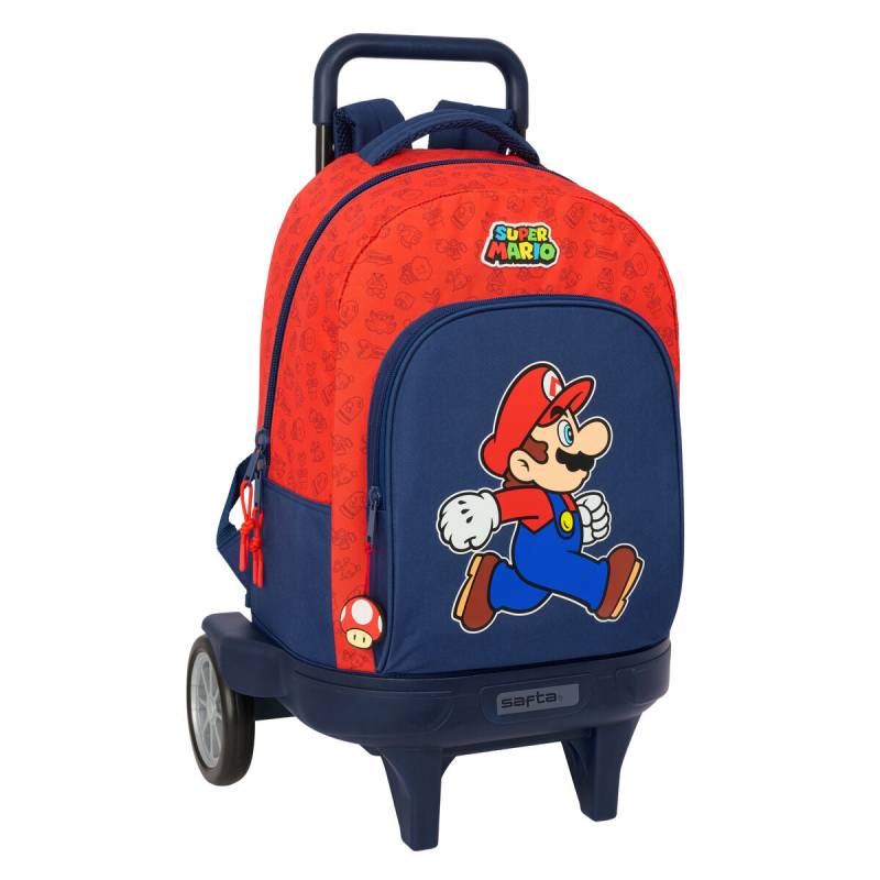 Schulranzen Super Mario Trick Rot Dunkelblau 33 x 45 x 22 cm von Super Mario