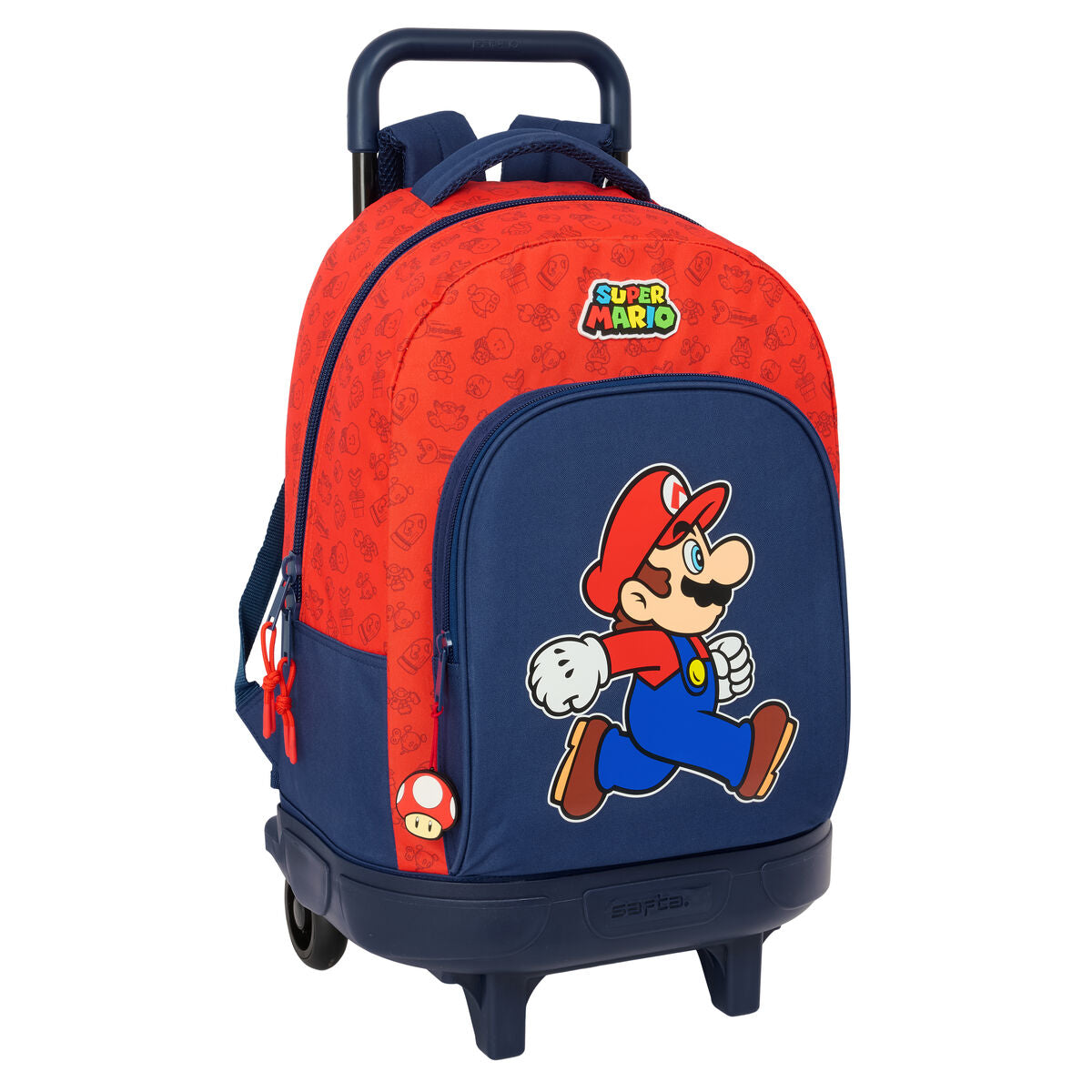 Schulrucksack mit Rollen Super Mario Trick Rot Dunkelblau 33 x 45 x 22 cm von Super Mario