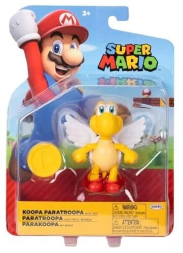 Super Mario 10,2 cm große Actionfigur (Koopa Paratroopa mit Münze) von Super Mario