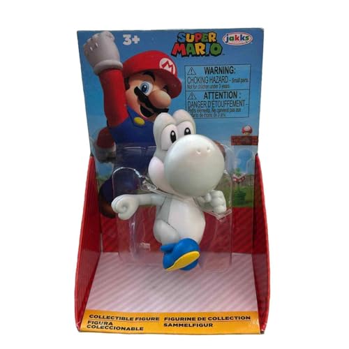 Super Mario 6,3 cm große Mini-Actionfigur – Verpackung kann variieren (White Yoshi) von Super Mario
