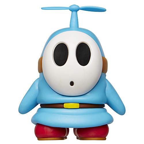 Super Mario Blue Shy Guy Sammelspielzeug Actionfigur mit Propellerzubehör, 10,2 cm Super Mario Blue Shy Guy Sammelspielzeug Actionfigur mit Propellerzubehör, 10,2 cm von Super Mario