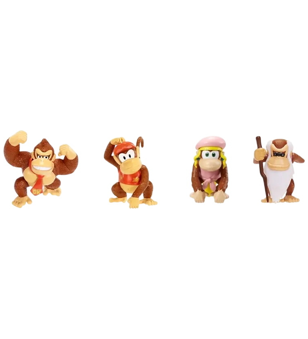 Super Mario Spielfiguren - 6 cm - 4er-Pack - Donkey König - Super Mario - One Size - Spielzeugfiguren Super Mario Spielfiguren - 6 cm - 4er-Pack - Donkey König - Super Mario - One Size - Spielzeugfiguren von Super Mario