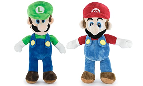 WHITEHOUSE LEISURE Pack 2 Plüsch Mario Bros 33 cm und Luigi Bros 35 cm Plüschtiere von Super Mario