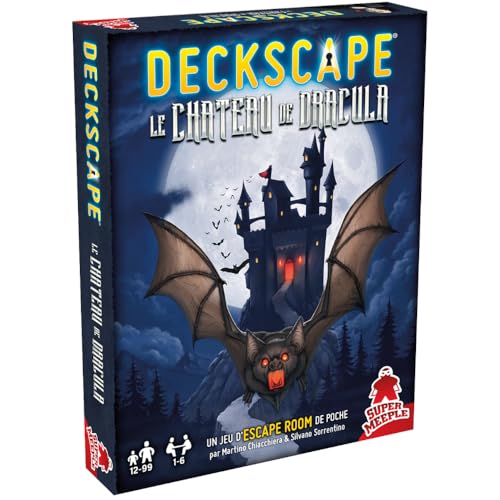 Deckscape – Le Château de Dracula – Escape Game – Genossenschaft – 1 bis 6 Spieler, ab 12 Jahren – französische Version Super Meeple von Super Meeple