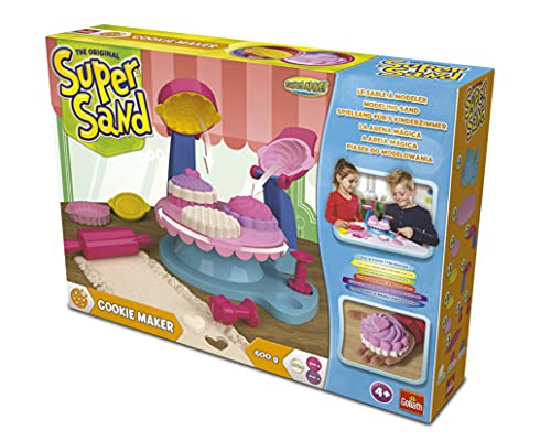 Goliath 83289 - Super Sand Cookie Maker, bunte Kekse aus Spiel-Sand backen, vielseitige Backformen für kleine Meisterbäcker, tolle Leckereien zaubern, ab 4 Jahren von Super Sand