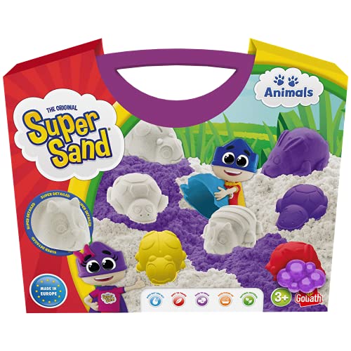 Super Sand Tier-Koffer, Mehrfarbig Magischer Sand, Sandspiel für Kinder 3 Jahren von Goliath Toys