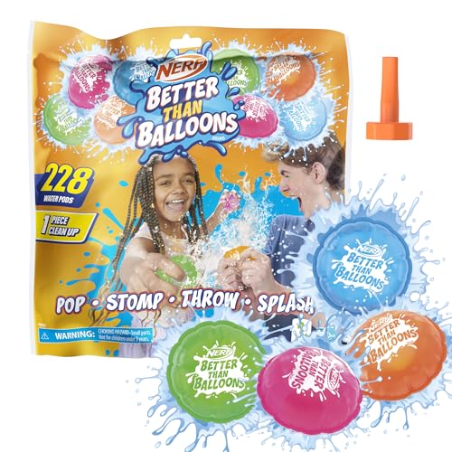 Nerf Better Than Balloons Wasserspielzeug, 228 Wasserkapseln, Bunt von Nerf