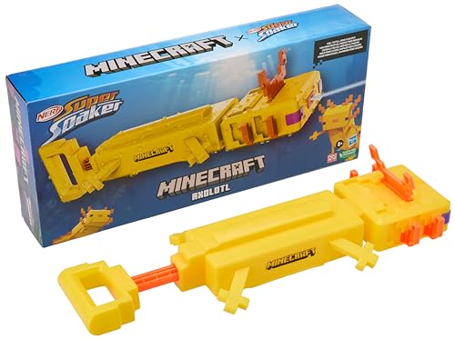 Super Soaker Nerf Minecraft Axolotl Wasserblaster mit beweglichen Kiemen von Super Soaker