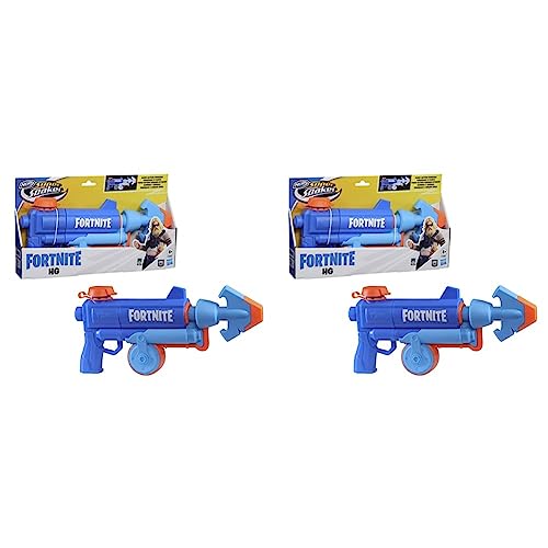 Super Soaker 5010993898794 Nerf Fortnite HG Water Blaster, Pump-Action Soakage, Outdoor Summer Games for Teens, Adults, Multi (Packung mit 2) von Super Soaker