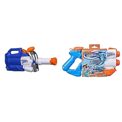 Super Soaker Soakzooka Wasserpistole massiver Wasserstrahl ohne pumpen großer 1,6L Wassertank einfaches Auffüllen & Twin Tide Wasserpistole doppelter Spritzpower Pump-Funktion großer 1,4L Wassertank Super Soaker Soakzooka Wasserpistole massiver Wasserstrahl ohne pumpen großer 1,6L Wassertank einfaches Auffüllen & Twin Tide Wasserpistole doppelter Spritzpower Pump-Funktion großer 1,4L Wassertank von Super Soaker